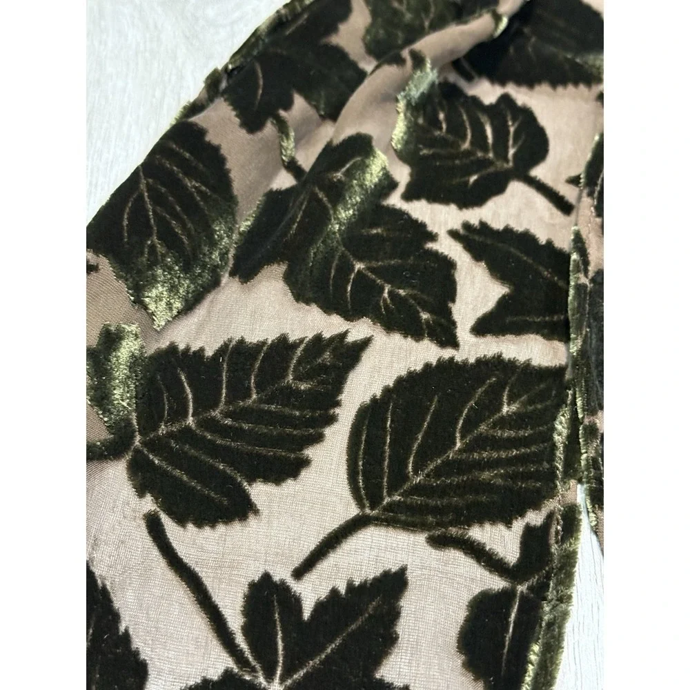 Swee Lo Velvet Floral Scarf Brown Rectangular Classy Preppy 53